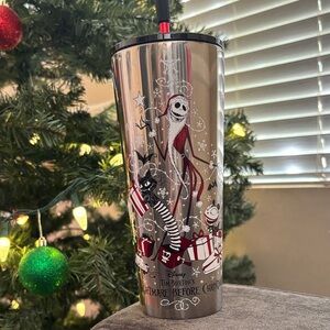 Disney Nightmare Before Christmas Silver Tumbler